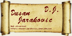 Dušan Jaraković vizit kartica
